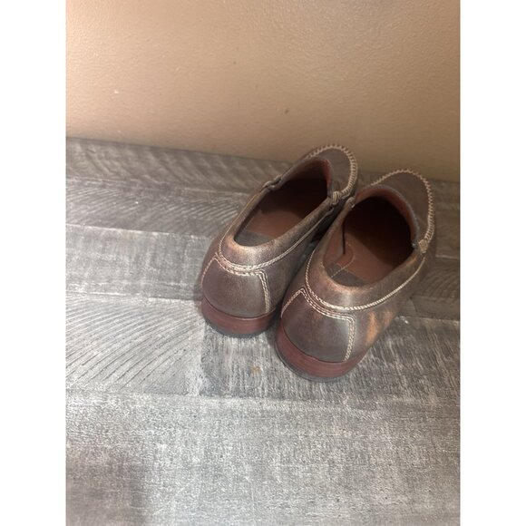 Men’s TRASK H.S. Trask Sawyer Knot Loafer in Brown Leather Handsewn 9.5 M - Picture 4 of 5